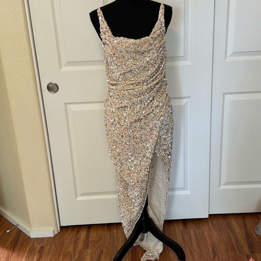 Ever Pretty Sequin Prom Dress in Gold